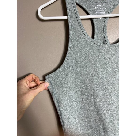 Nike Dri-Fit Tank Top Gray Athletic Activewear Fitness Racerback Gym Womens M - Picture 8 of 8